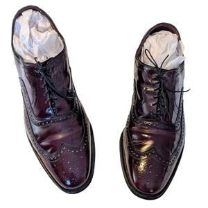 Allen Edmonds McAllister Oxblood Wingtip Oxford Mens USA Made Dress Shoe Sz 16B